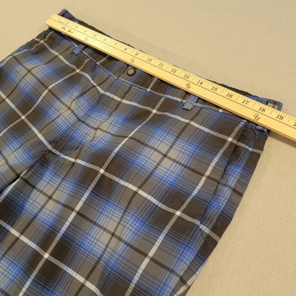 Nike Golf Tour Performance Dri-FIT Plaid Pants Mens 38x32 Blue Gray Tartan Check - Picture 4 of 10